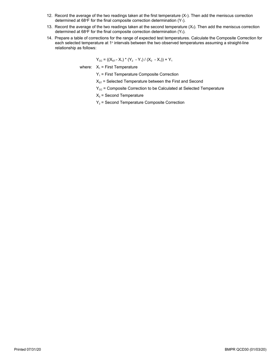 Form BMPR QCD30 Hydrometer Composite Correction Determination - Illinois, Page 3