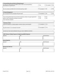 Form BSPE09 Project Monitoring Checklist and Report - Illinois, Page 2