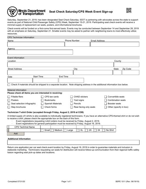 Form BSPE1011  Printable Pdf