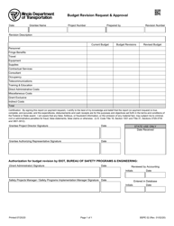 Document preview: Form BSPE02 Budget Revision Request & Approval - Illinois
