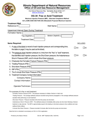 Form OG-30 Frac or Acid Treatment - Illinois