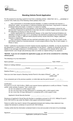 Document preview: Standing Vehicle Permit Application - Illinois