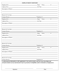 World Shooting Complex Employment Application - Illinois, Page 2