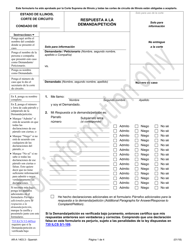 Document preview: Formulario AR-A1403.3 Respuesta a La Demanda/Peticion - Illinois (Spanish)