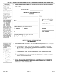Form EW-C3401.2 Certification for Exemption From E-Filing - Illinois