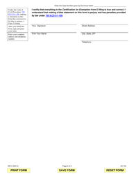 Form EW-C3401.2 Certification for Exemption From E-Filing - Illinois, Page 2