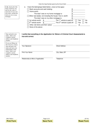 Form WA-P603.4 Application for Waiver of Criminal Court Assessments - Illinois, Page 3