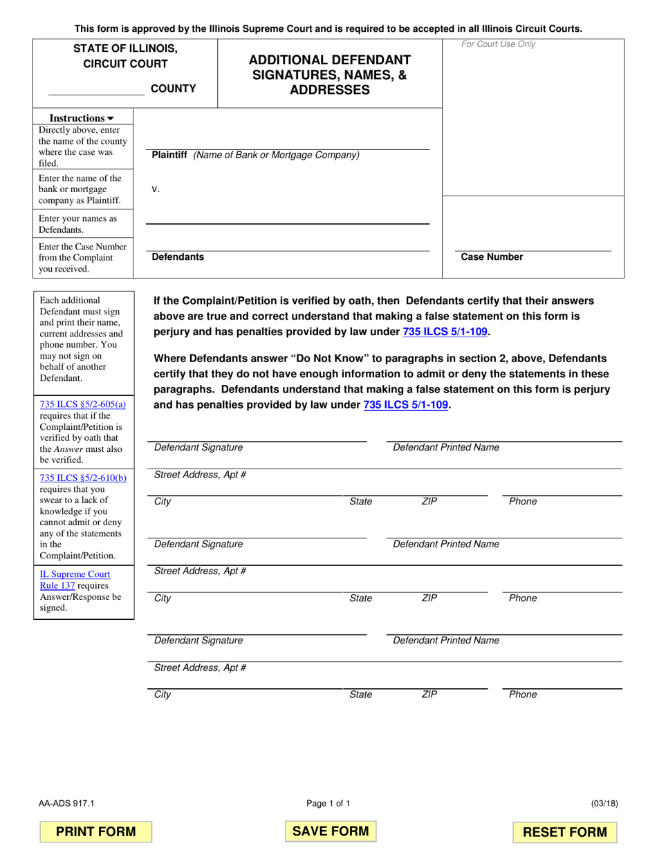 Form AA-ADS917.1 - Fill Out, Sign Online and Download Fillable PDF ...