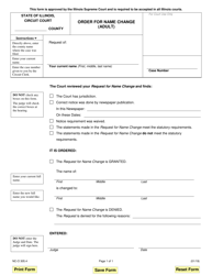 Document preview: Form NC-O305.4 Order for Name Change (Adult) - Illinois
