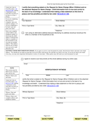 Form NCM-R2003.3 Request for Name Change (Minor Children) - Illinois, Page 2