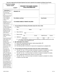 Document preview: Form NCM-CI2004.3 Request for Name Change - Child Information - Illinois