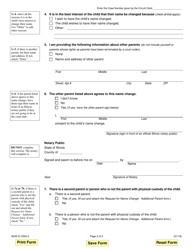 Form NCM-CI2004.3 Request for Name Change - Child Information - Illinois, Page 2