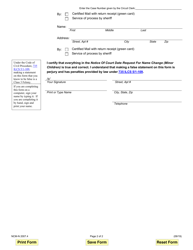 Form NCM-N2007.4 Notice of Court Date Request for Name Change (Minor Children) - Illinois, Page 2