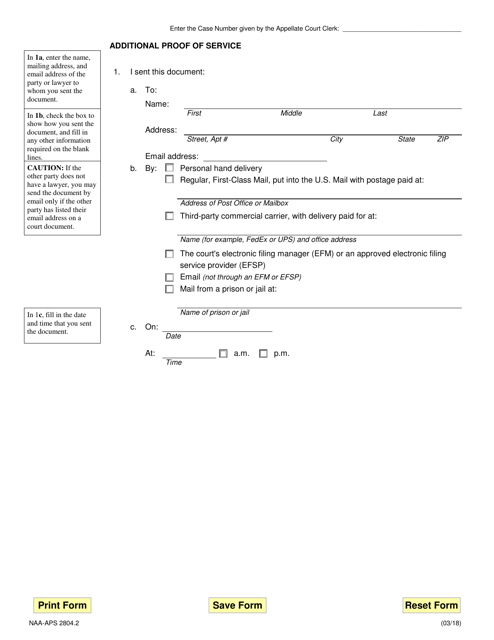 Form NAA-APS2804.2  Printable Pdf