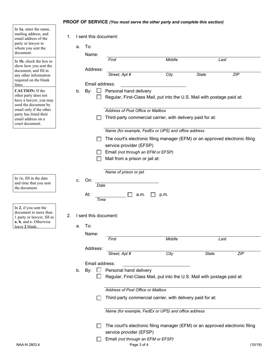 Form NAA-N2803.4 Notice of Appeal - Illinois, Page 3