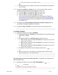 Form AWA-O1304.5 Order for Waiver of Court Fees (Appellate Court) - Illinois, Page 2