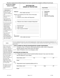 Form OP-P403.3 Petition for Order of Protection - Illinois