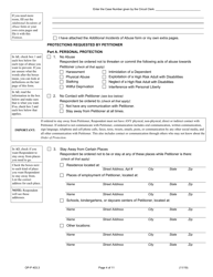 Form OP-P403.3 Petition for Order of Protection - Illinois, Page 4