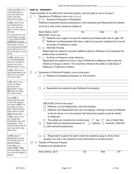 Form OP-P403.3 Petition for Order of Protection - Illinois, Page 5