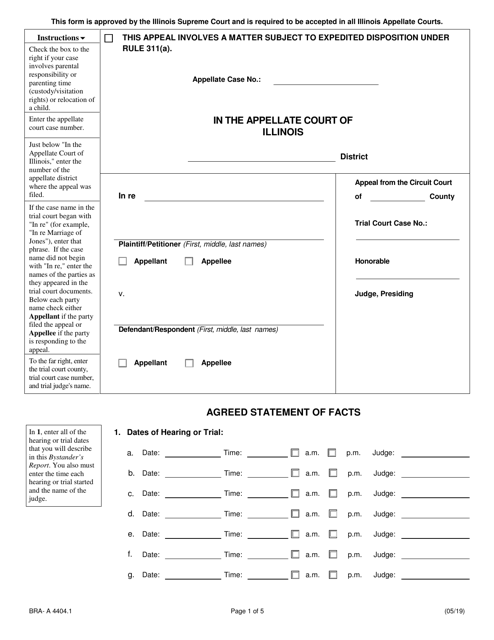 Form BRA-A4404.1  Printable Pdf