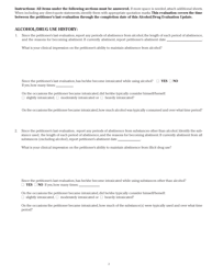 Form DAH OOS2 Out-of-State Petitioner Alcohol/Drug Evaluation Report Update - Illinois, Page 2