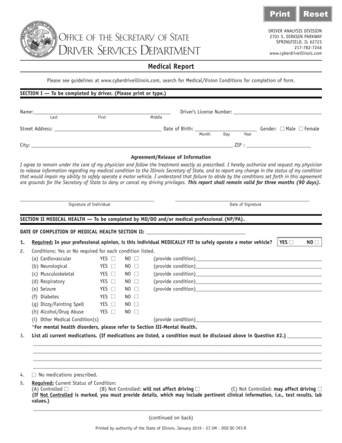 Form DSD DC163  Printable Pdf