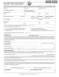 Document preview: Form I172 Non-resident Notary Public Application - Illinois