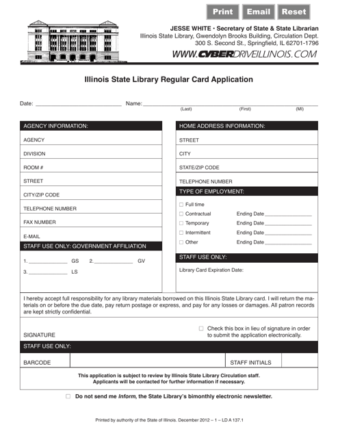 Form LD A137  Printable Pdf