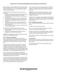 State Form 54259 Schedule IN-2058SP Nonresident Military Spouse Earned Income Deduction - Indiana, Page 2