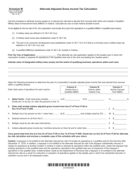 Form IT-20 (IT-20S; State Form 56097) Schedule M &quot;Alternate Adjusted Gross Income Tax Calculation&quot; - Indiana
