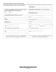 Form IT-20S (State Form 10814) Indiana S Corporation Income Tax Return - Indiana, Page 3