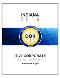 Document preview: Instructions for Form IT-20 Indiana Corporate Adjusted Gross Income Tax Return - Indiana