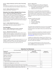Instructions for Form IT-20 Indiana Corporate Adjusted Gross Income Tax Return - Indiana, Page 20