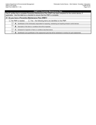 Form CE-05 (State Form 52622) Particulates - Wet Collector / Scrubber / Absorber - Indiana, Page 3