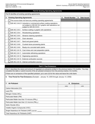 Form OA-01 (State Form 53438) Summary of Application and Existing Agreements - Indiana, Page 2