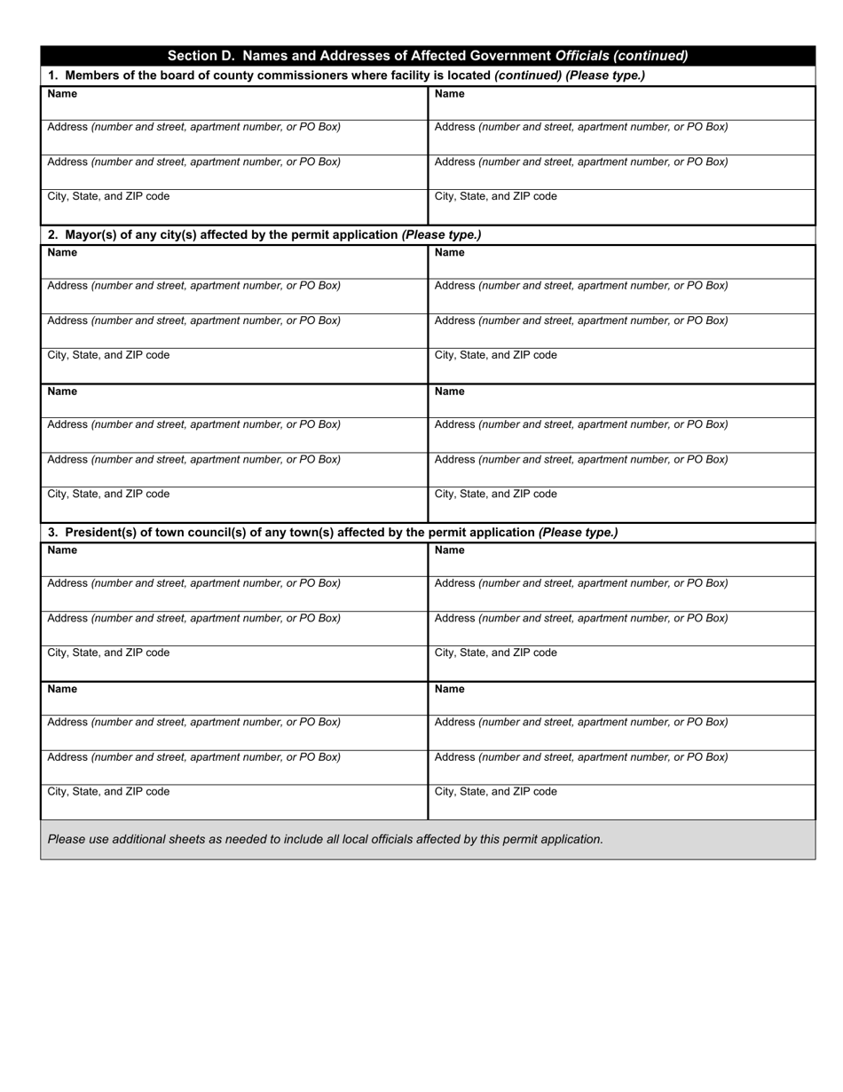 State Form 50387 Solid Waste Processing Facility Permit Renewal Application - Indiana, Page 2