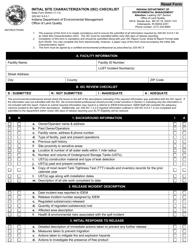 State Form 55440 Lust Initial Site Characterization (Isc) Checklist - Indiana