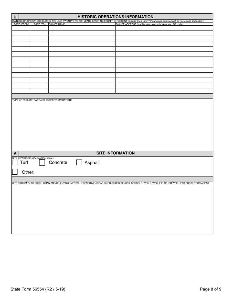 State Form 56554 Download Fillable PDF or Fill Online Underground ...