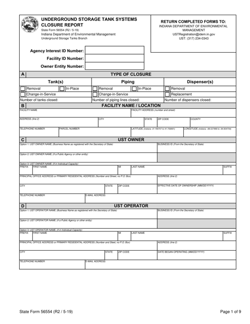 State Form 56554  Printable Pdf