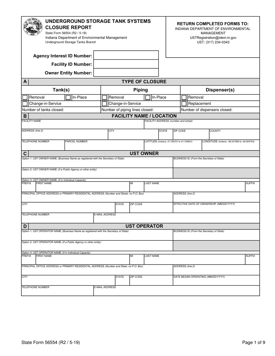 State Form 56554 - Fill Out, Sign Online And Download Fillable Pdf 