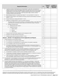 State Form 53315 Solid Waste Processing Facilities and Incinerators / New Facility and Major Modification Permit Application Checklist - Indiana, Page 5