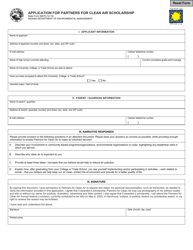 State Form 56875 Application for Partners for Clean Air Pca Scholarship - Indiana, Page 2