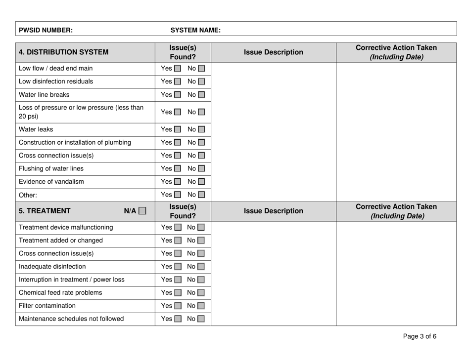 State Form 55983 Level 2 Assessment - Transient Public Water System - Indiana, Page 3