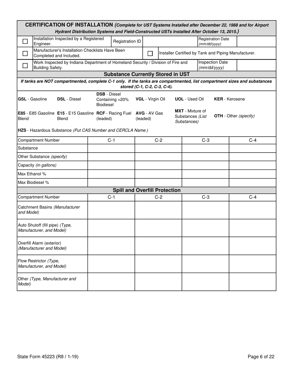 State Form 45223 Download Fillable PDF or Fill Online Notification for ...