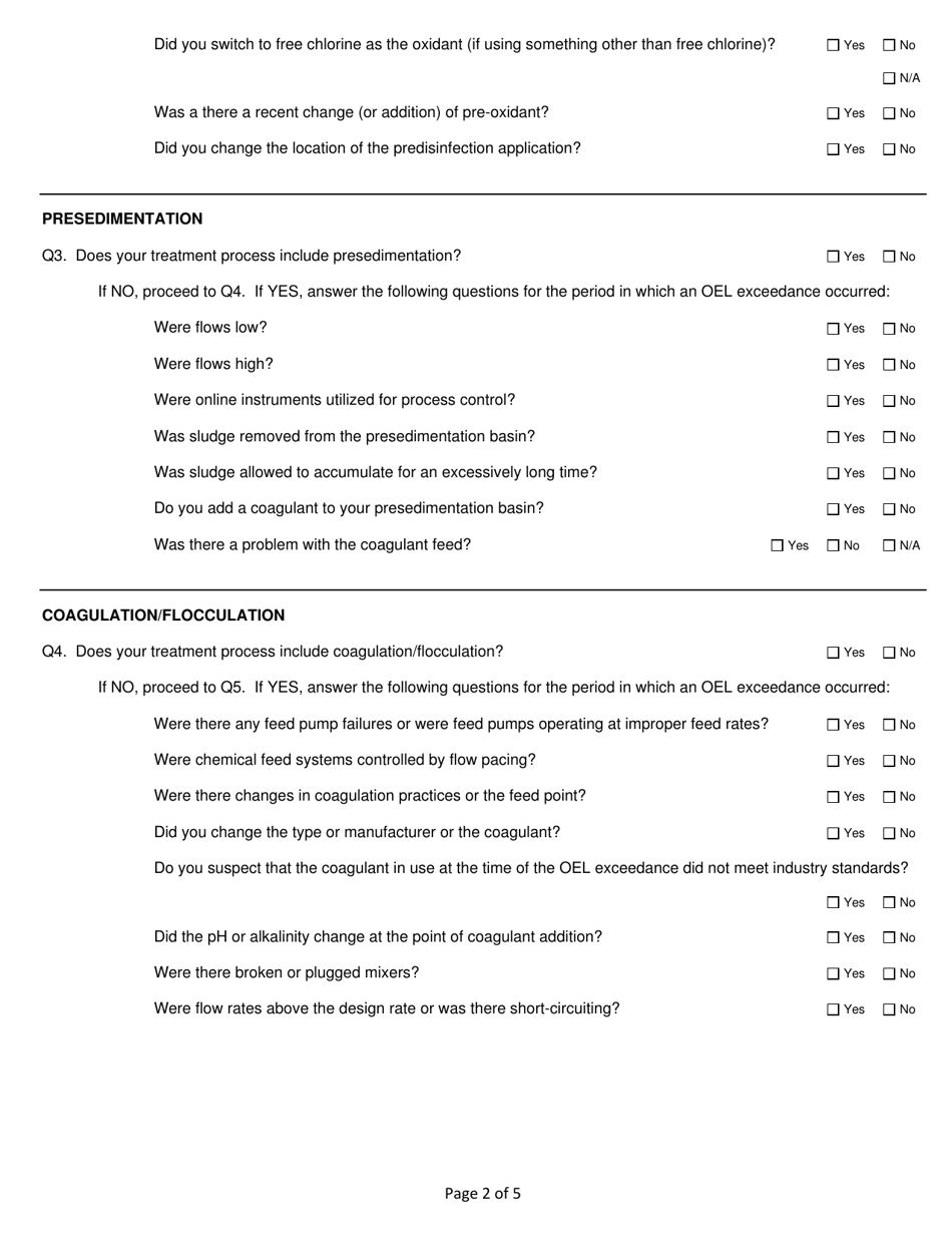State Form 55262 Stage 2 Operational Evaluation - Treatment Process - Indiana, Page 2