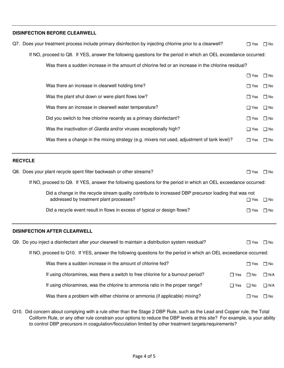 State Form 55262 Stage 2 Operational Evaluation - Treatment Process - Indiana, Page 4