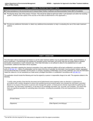 State Form 50000 Application for Approval to Use Water Treatment Additives - Indiana, Page 4