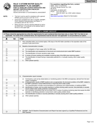 State Form 51275 Part B Rule 13 Storm Water Quality Management Plan (Swqmp) - Baseline Characterization and Report Certification Checklist - Indiana