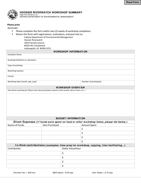 State Form 55190  Printable Pdf