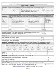 Form CG-21 (State Form 47835) Annual License Gross Receipts Report - Indiana, Page 2